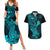 hawaii-couples-matching-summer-maxi-dress-and-hawaiian-shirt-hammerhead-shark-tattoo-mix-polynesian-plumeria-turquoise-version