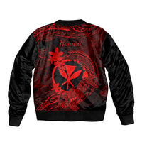 hawaii-sleeve-zip-bomber-jacket-hammerhead-shark-tattoo-mix-polynesian-plumeria-red-version