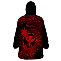 hawaii-wearable-blanket-hoodie-hammerhead-shark-tattoo-mix-polynesian-plumeria-red-version
