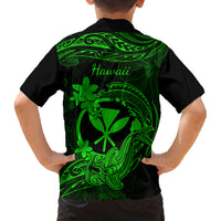 hawaii-kid-hawaiian-shirt-hammerhead-shark-tattoo-mix-polynesian-plumeria-green-version