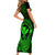 hawaii-short-sleeve-bodycon-dress-hammerhead-shark-tattoo-mix-polynesian-plumeria-green-version