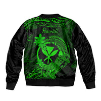 hawaii-sleeve-zip-bomber-jacket-hammerhead-shark-tattoo-mix-polynesian-plumeria-green-version