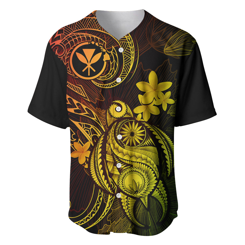 Hawaii Baseball Jersey Turtle Mix Polynesian Plumeria Reggae Version LT14 Reggae - Polynesian Pride