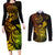 hawaii-couples-matching-long-sleeve-bodycon-dress-and-long-sleeve-button-shirts-turtle-mix-polynesian-plumeria-reggae-version