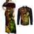 hawaii-couples-matching-off-shoulder-maxi-dress-and-long-sleeve-button-shirts-turtle-mix-polynesian-plumeria-reggae-version