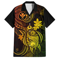 Hawaii Family Matching Mermaid Dress and Hawaiian Shirt Turtle Mix Polynesian Plumeria Reggae Version LT14 Dad's Shirt - Short Sleeve Reggae - Polynesian Pride