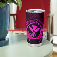 Hawaii Tumbler Cup Turtle Mix Polynesian Plumeria Pink Version