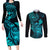hawaii-couples-matching-long-sleeve-bodycon-dress-and-long-sleeve-button-shirts-turtle-mix-polynesian-plumeria-turquoise-version
