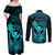 hawaii-couples-matching-off-shoulder-maxi-dress-and-long-sleeve-button-shirts-turtle-mix-polynesian-plumeria-turquoise-version