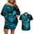 hawaii-couples-matching-off-shoulder-short-dress-and-hawaiian-shirt-turtle-mix-polynesian-plumeria-turquoise-version