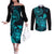 hawaii-couples-matching-off-the-shoulder-long-sleeve-dress-and-long-sleeve-button-shirts-turtle-mix-polynesian-plumeria-turquoise-version