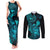 hawaii-couples-matching-tank-maxi-dress-and-long-sleeve-button-shirts-turtle-mix-polynesian-plumeria-turquoise-version