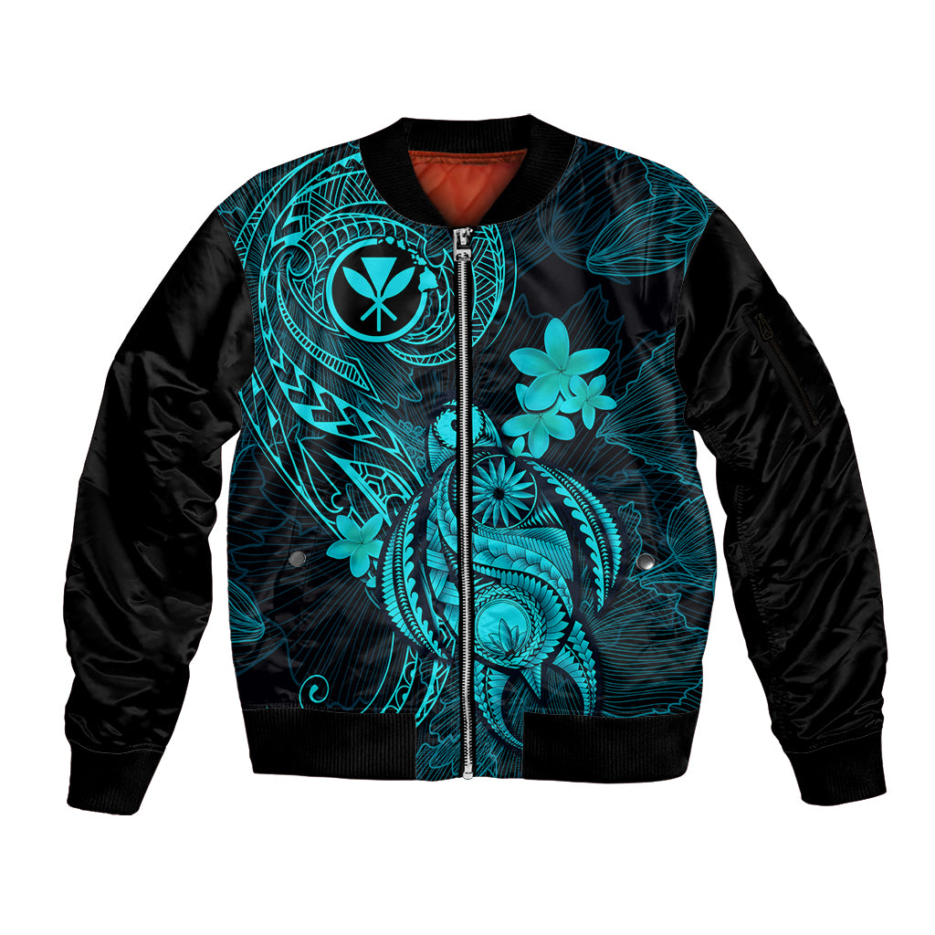 hawaii-sleeve-zip-bomber-jacket-turtle-mix-polynesian-plumeria-turquoise-version