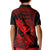Hawaii Kid Polo Shirt Turtle Mix Polynesian Plumeria Red Version LT14 - Polynesian Pride
