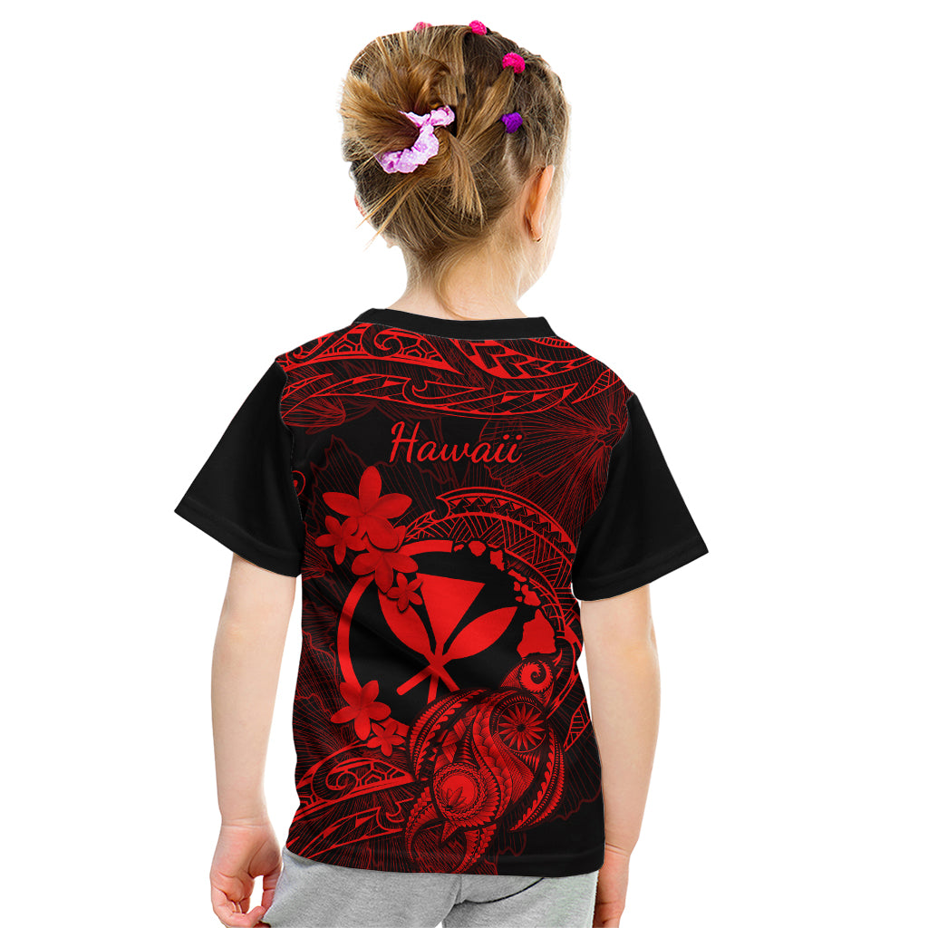 Hawaii Kid T Shirt Turtle Mix Polynesian Plumeria Red Version LT14 - Polynesian Pride
