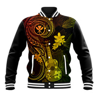 Hawaii Baseball Jacket Ukulele Mix Polynesian Plumeria Reggae Version LT14 Unisex Reggae - Polynesian Pride