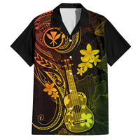Hawaii Family Matching Summer Maxi Dress and Hawaiian Shirt Ukulele Mix Polynesian Plumeria Reggae Version LT14 Dad's Shirt - Short Sleeve Reggae - Polynesian Pride