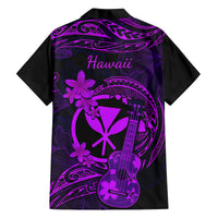hawaii-family-matching-mermaid-dress-and-hawaiian-shirt-ukulele-mix-polynesian-plumeria-purple-version
