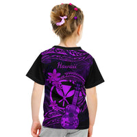 Hawaii Kid T Shirt Ukulele Mix Polynesian Plumeria Purple Version LT14 - Polynesian Pride