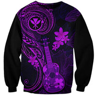 Hawaii Sweatshirt Ukulele Mix Polynesian Plumeria Purple Version LT14 Unisex Purple - Polynesian Pride