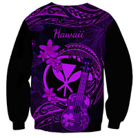 Hawaii Sweatshirt Ukulele Mix Polynesian Plumeria Purple Version LT14 - Polynesian Pride