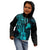 Hawaii Kid Hoodie Ukulele Mix Polynesian Plumeria Turquoise Version LT14 - Polynesian Pride