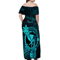 hawaii-off-shoulder-maxi-dress-ukulele-mix-polynesian-plumeria-turquoise-version