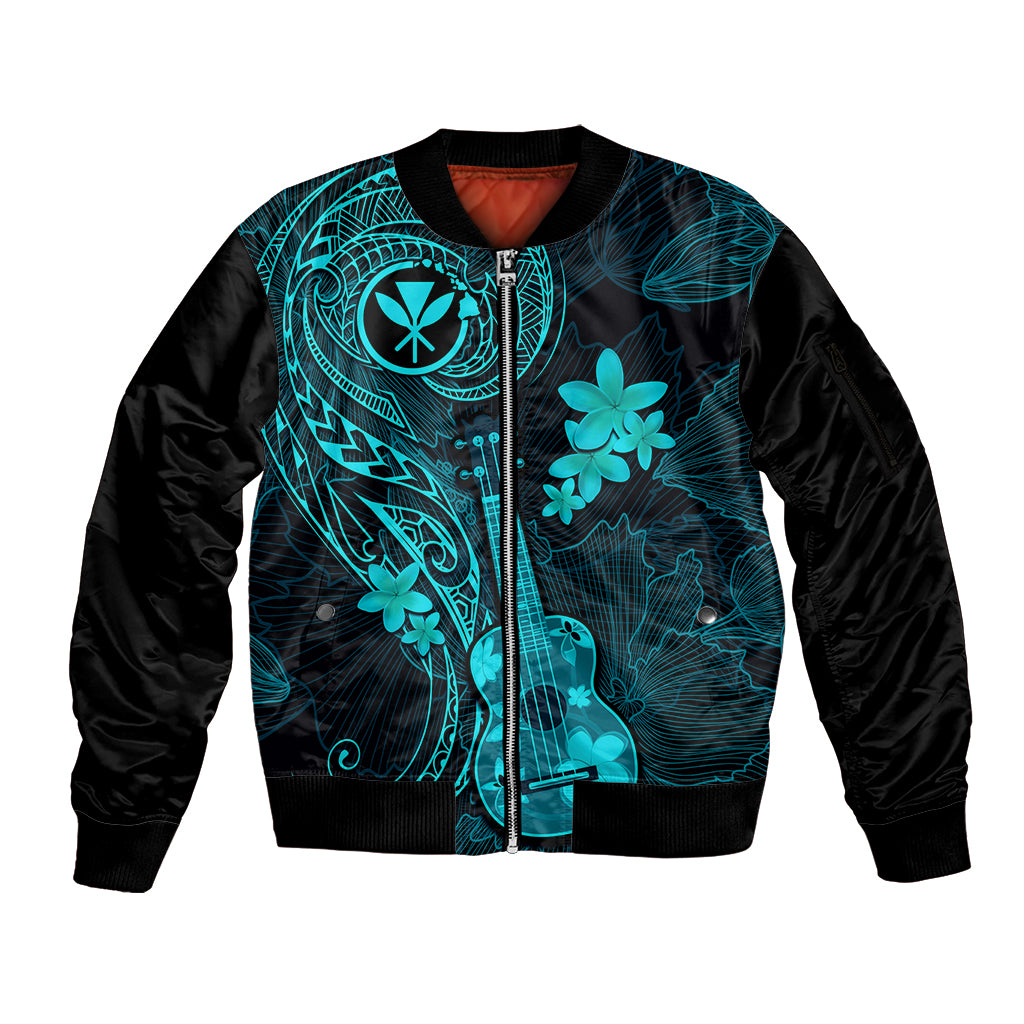 hawaii-sleeve-zip-bomber-jacket-ukulele-mix-polynesian-plumeria-turquoise-version