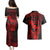 hawaii-couples-matching-puletasi-dress-and-hawaiian-shirt-ukulele-mix-polynesian-plumeria-red-version
