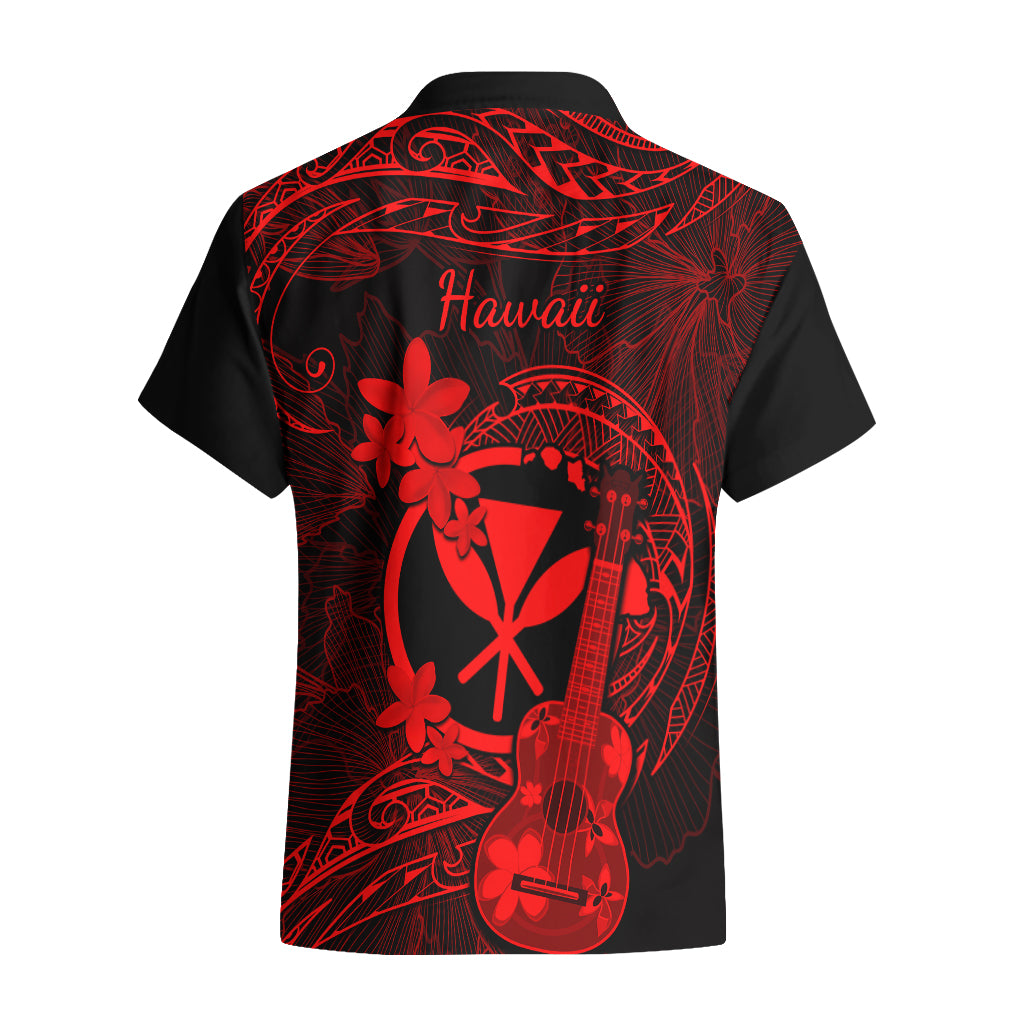 hawaii-hawaiian-shirt-ukulele-mix-polynesian-plumeria-red-version