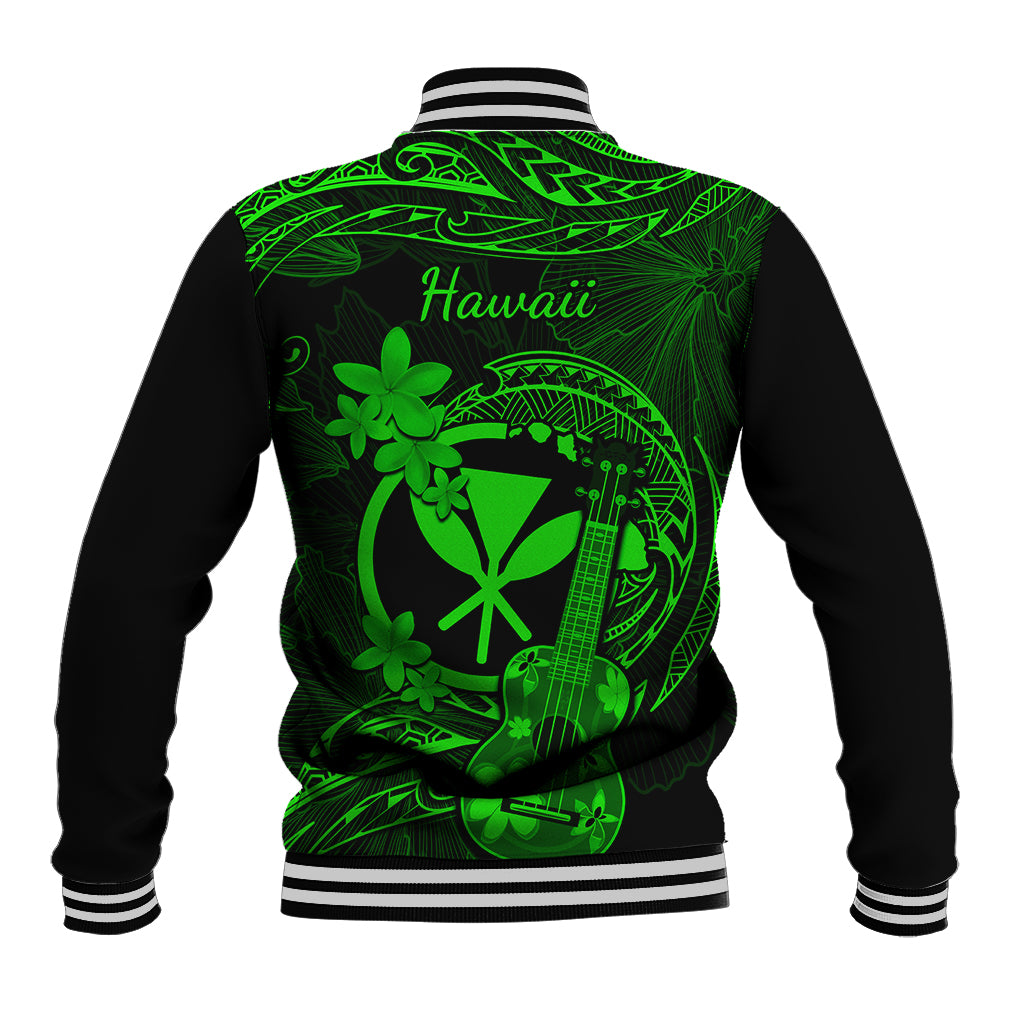 hawaii-baseball-jacket-ukulele-mix-polynesian-plumeria-green-version