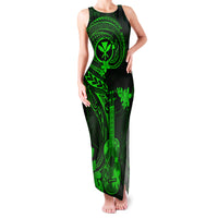 hawaii-family-matching-tank-maxi-dress-and-hawaiian-shirt-ukulele-mix-polynesian-plumeria-green-version