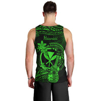 Hawaii Men Tank Top Ukulele Mix Polynesian Plumeria Green Version LT14 - Polynesian Pride