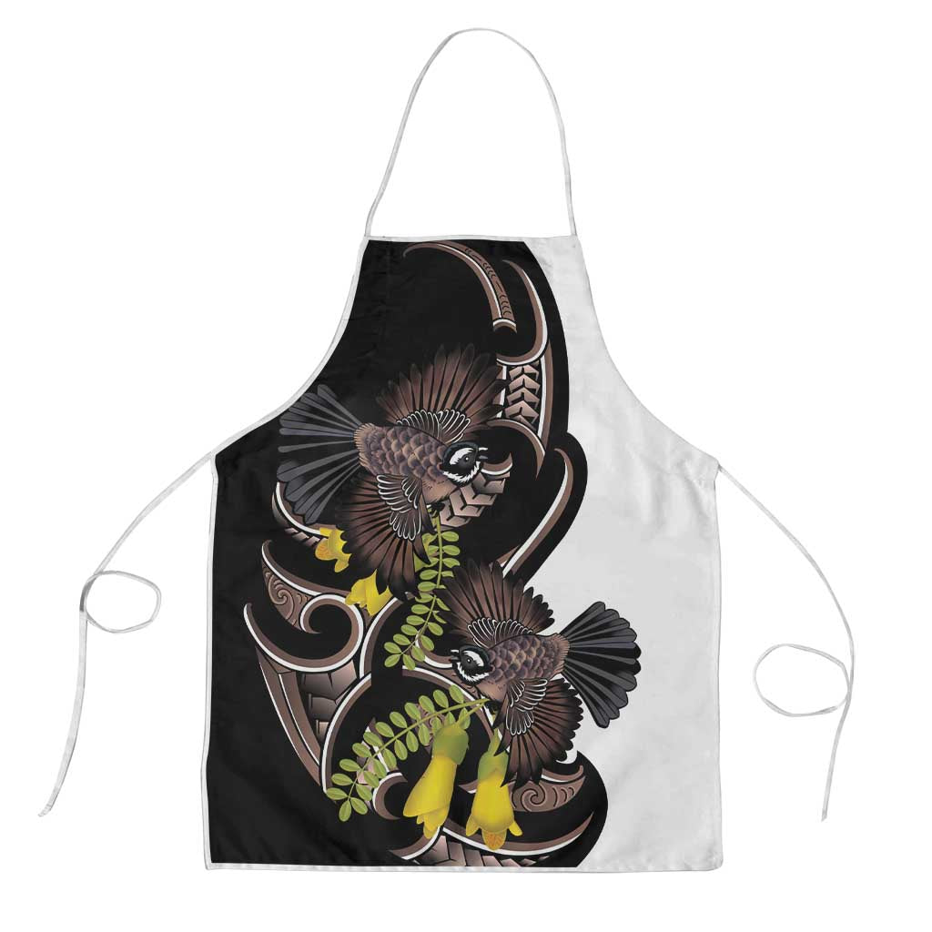 New Zealand Valentines Day Apron Piwakawaka Lovers Maori Koru Tattoo - Polynesian Pride