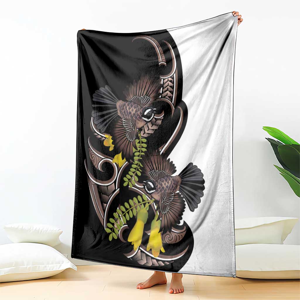 New Zealand Valentines Day Blanket Piwakawaka Lovers Maori Koru Tattoo - Polynesian Pride