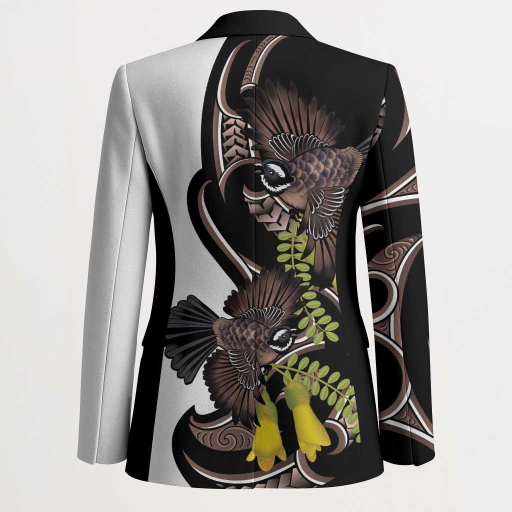 New Zealand Valentines Day Blazer Piwakawaka Lovers Maori Koru Tattoo LT14 - Polynesian Pride