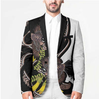 New Zealand Valentines Day Blazer Piwakawaka Lovers Maori Koru Tattoo LT14 - Polynesian Pride