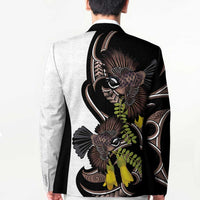 New Zealand Valentines Day Blazer Piwakawaka Lovers Maori Koru Tattoo LT14 - Polynesian Pride