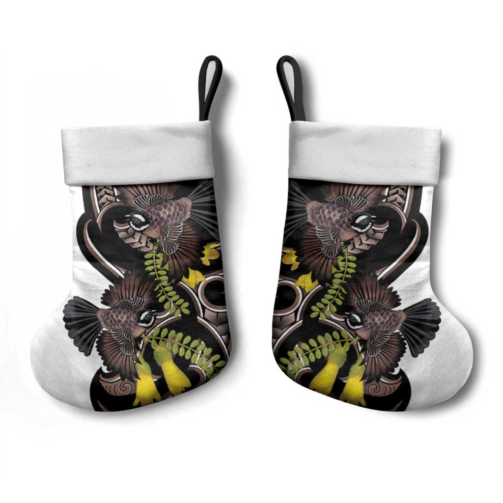 New Zealand Valentines Day Christmas Stocking Piwakawaka Lovers Maori Koru Tattoo LT14 - Polynesian Pride