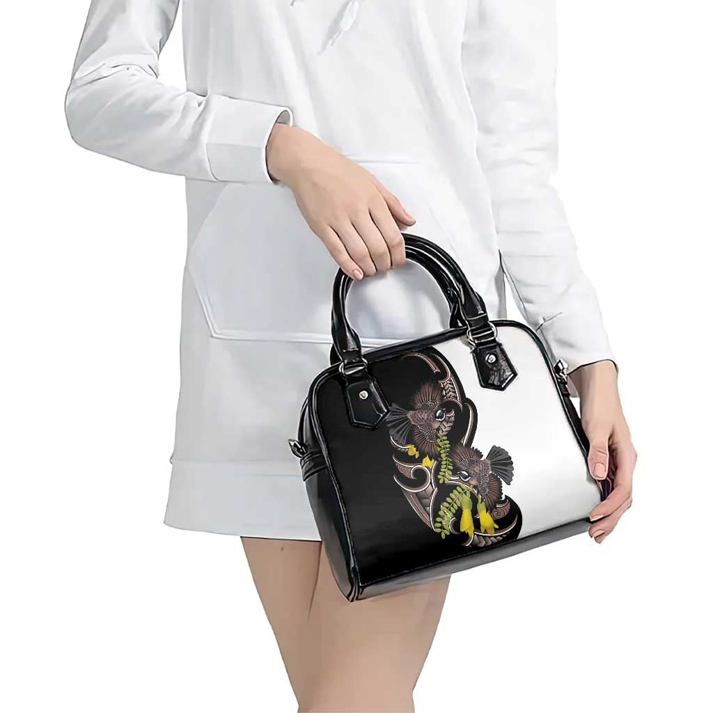 New Zealand Valentines Day Shoulder Handbag Piwakawaka Lovers Maori Koru Tattoo LT14 - Polynesian Pride
