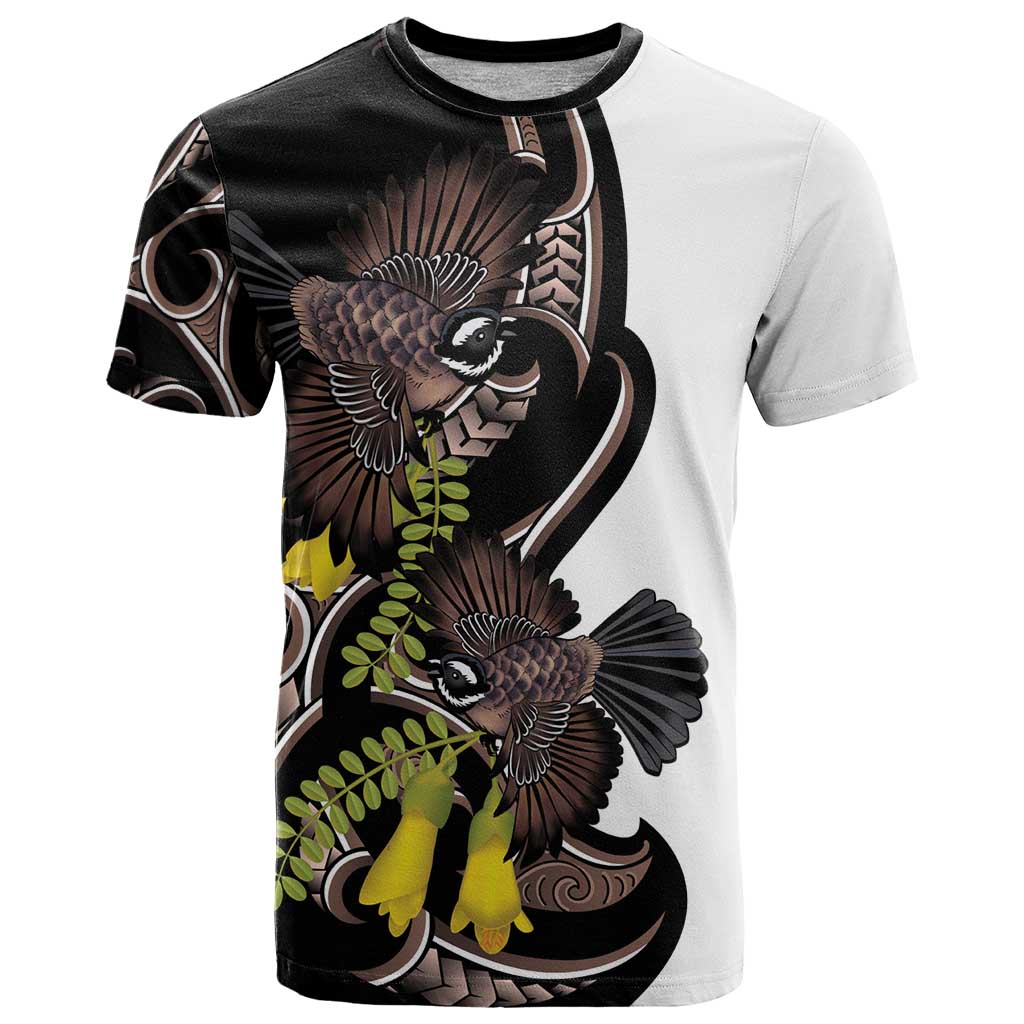 New Zealand Valentines Day T Shirt Piwakawaka Lovers Maori Koru Tattoo - Polynesian Pride