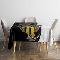 New Zealand Valentines Day Tablecloth Piwakawaka Lovers Maori Koru Tattoo - Polynesian Pride