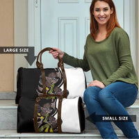 New Zealand Valentines Day Travel Bag Piwakawaka Lovers Maori Koru Tattoo - Polynesian Pride