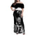 Custom New Zealand Silver Fern Rugby Family Matching Off Shoulder Maxi Dress and Hawaiian Shirt Go Champions NZ All Black Maori Koru LT14 Mom's Dress Black - Polynesian Pride