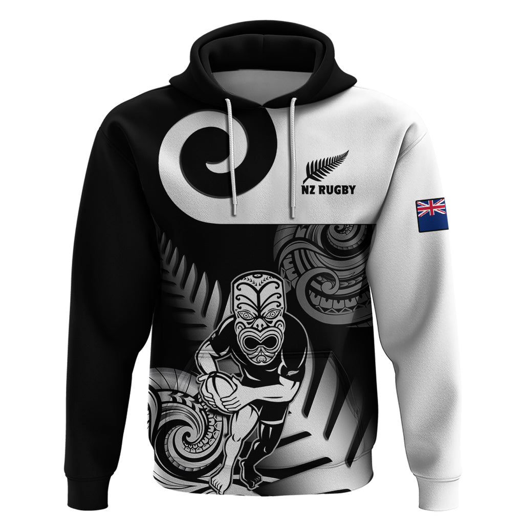 Custom New Zealand Silver Fern Rugby Hoodie Go Champions NZ All Black Maori Koru LT14 Pullover Hoodie Black - Polynesian Pride