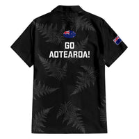 New Zealand Silver Fern Rugby Family Matching Off Shoulder Long Sleeve Dress and Hawaiian Shirt 2023 Go Aotearoa Champions World Cup LT14 - Polynesian Pride