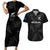 Custom New Zealand Silver Fern Rugby Couples Matching Short Sleeve Bodycon Dress and Hawaiian Shirt 2023 Go Aotearoa Champions World Cup LT14 Black - Polynesian Pride