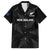 Custom New Zealand Silver Fern Rugby Family Matching Off Shoulder Long Sleeve Dress and Hawaiian Shirt 2023 Go Aotearoa Champions World Cup LT14 Dad's Shirt - Short Sleeve Black - Polynesian Pride