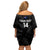 Custom New Zealand Silver Fern Rugby Off Shoulder Short Dress 2023 Go Aotearoa Champions World Cup LT14 - Polynesian Pride