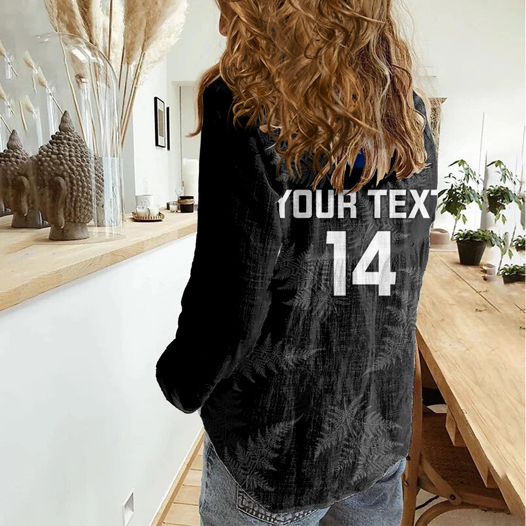 Custom New Zealand Silver Fern Rugby Women Casual Shirt 2023 Go Aotearoa Champions World Cup LT14 - Polynesian Pride